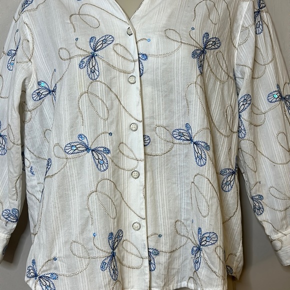 ALFRED DUNNER | BUTTON DOWN | 10 PETITE | LONG SLEEVED - Picture 2 of 7